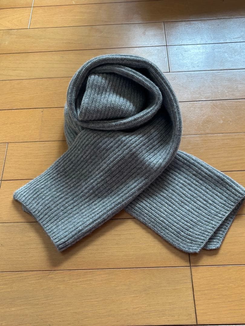 ジョンストンズ⭐️カシミヤ　リブ　ニット　ストール⭐️マフラー