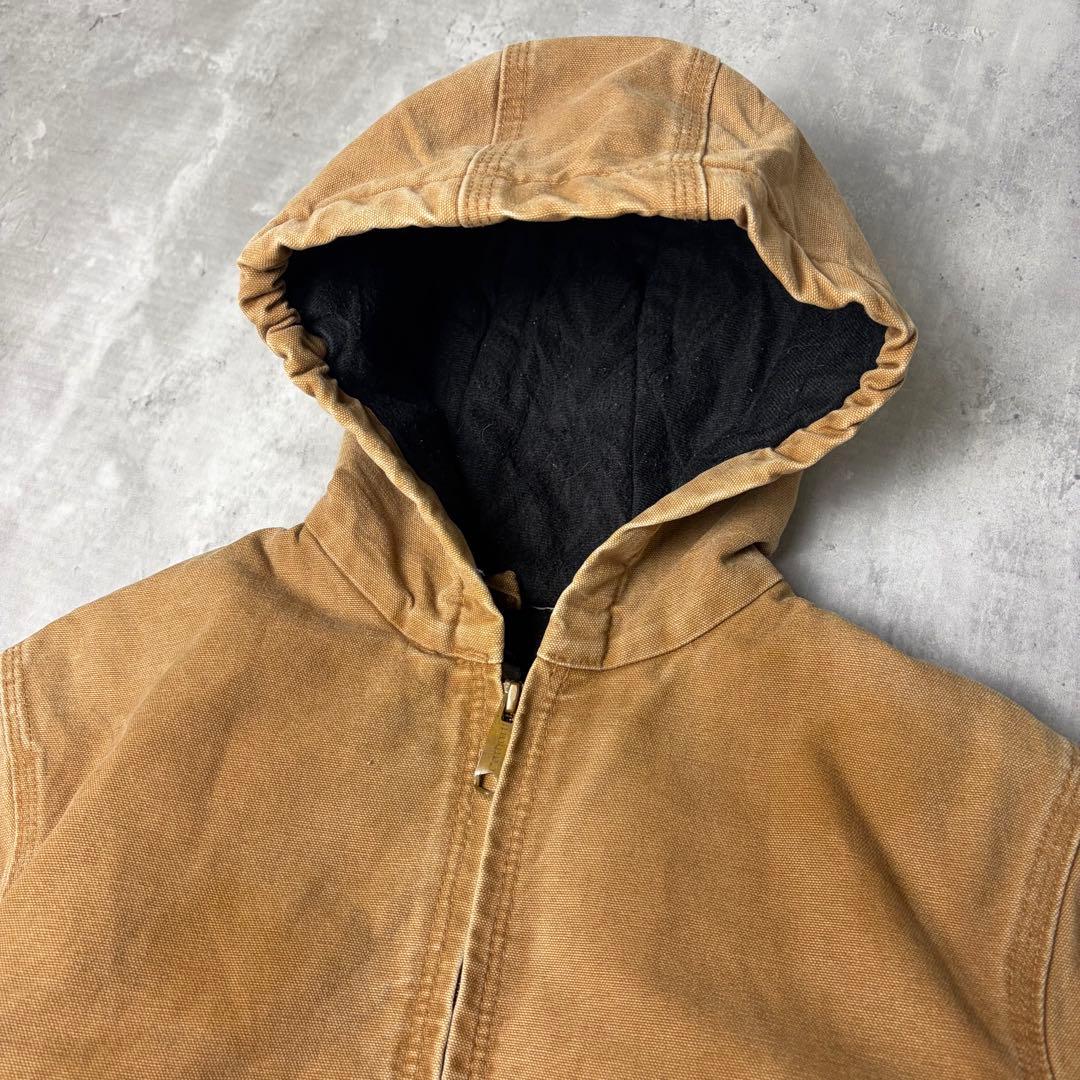 Carhartt カーハート ダック地 アクティブパーカー ブラウン KIDS