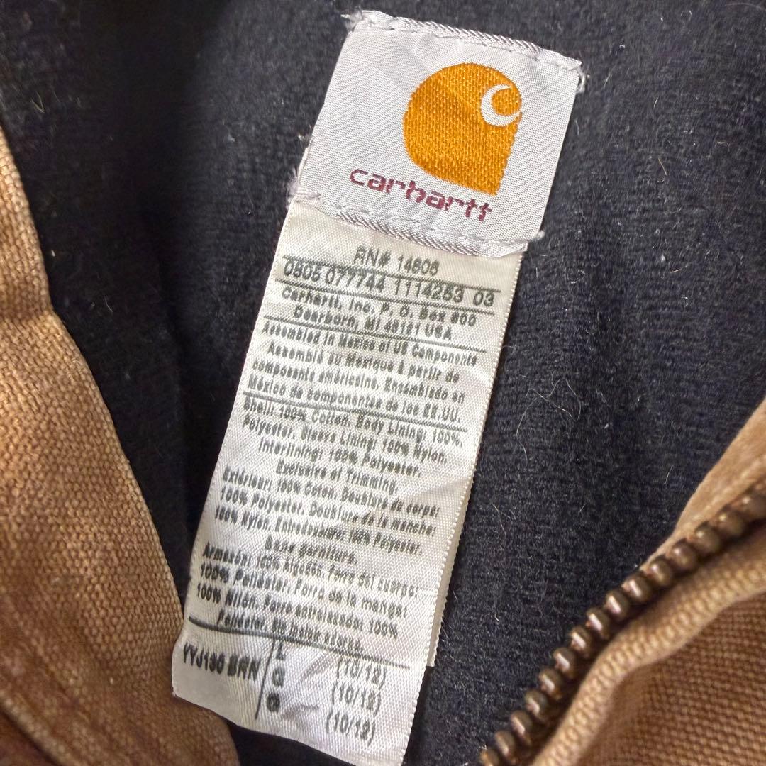 Carhartt カーハート ダック地 アクティブパーカー ブラウン KIDS