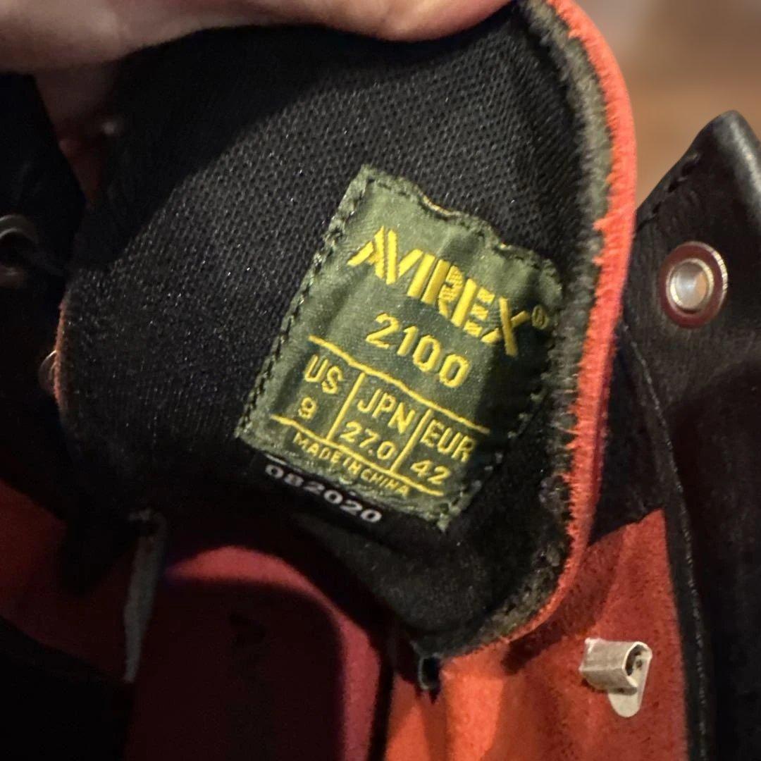 アヴィレックス　YAMATO AV2100レッドレザーバイカーブーツ　27