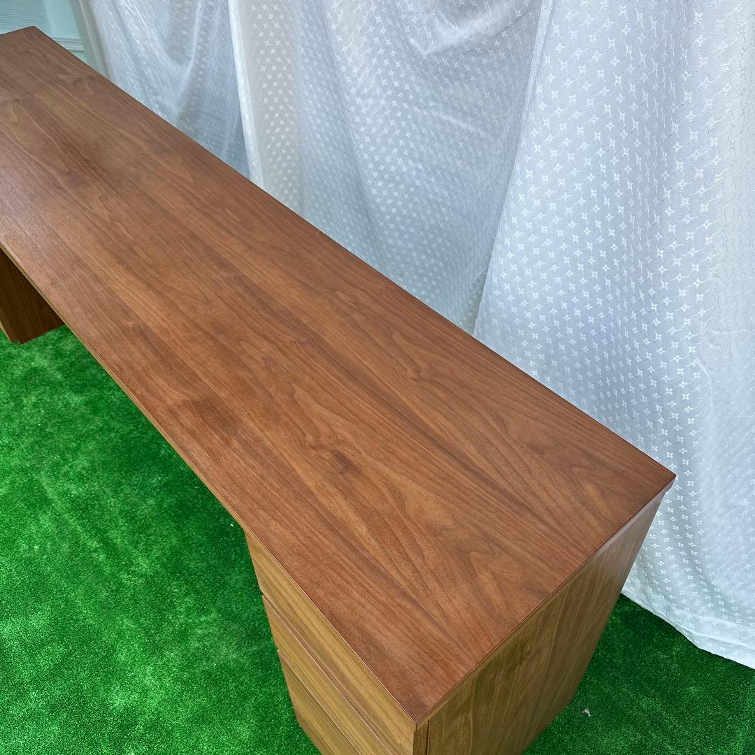 アクタス メッツォ2 200 ウォールナット 両袖机 パソコンデスク iso※