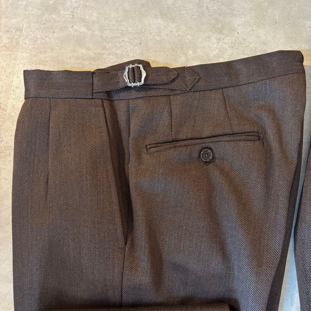 De Petrillo ブラウン キャバルリーツイルスーツ　サイズ44