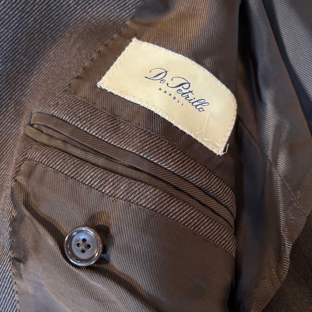 De Petrillo ブラウン キャバルリーツイルスーツ　サイズ44