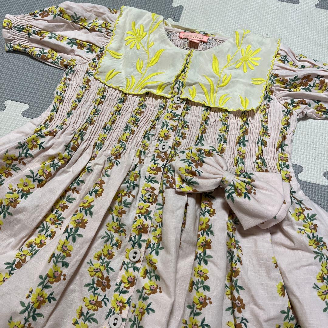 Bonjour Diary ワンピースとヘアクリップ　4y