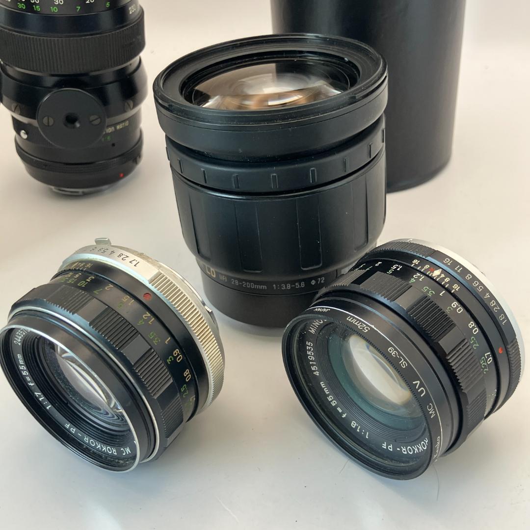 動作未確認・ジャンク、フィルムカメラ、レンズ、フードなど