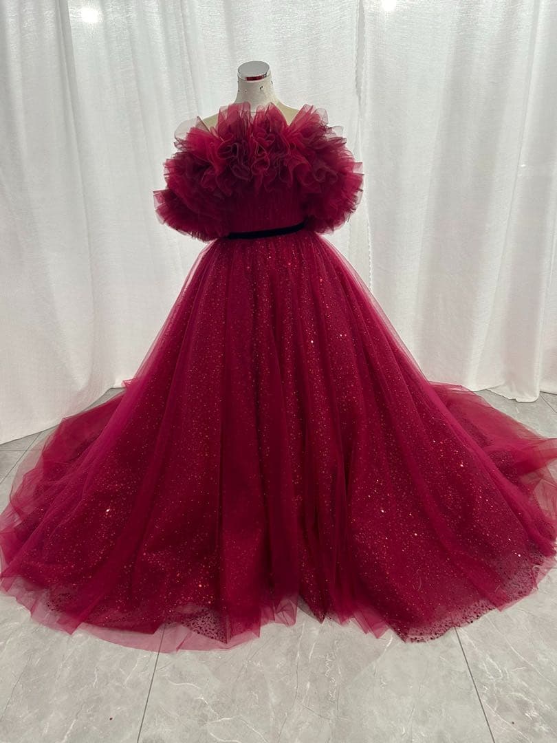 ハツコエンドウ　ジル風ドレス　カラードレス　オフショル【新品】