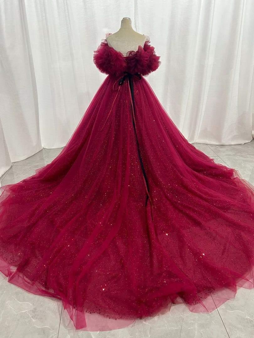 ハツコエンドウ　ジル風ドレス　カラードレス　オフショル【新品】