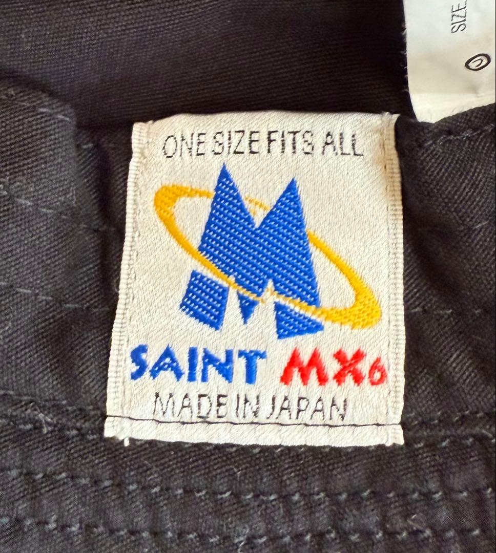 SAINT Mxxxxxx バケットハット ブラック 刺繍ロゴ 日本製