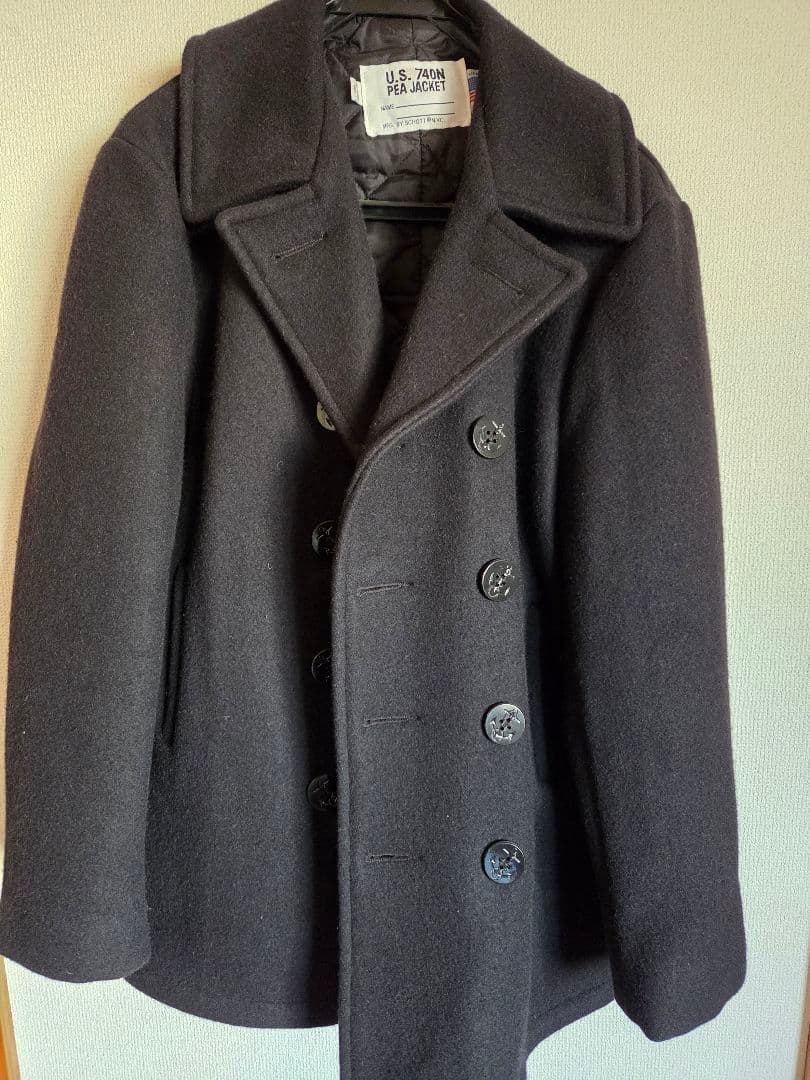 Schott U.S. 740N Pea Jacket サイズ42 ブラック