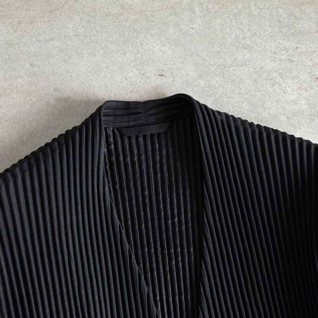 美品 HOMME PLISSE ノーカラージャケット 2 ブラック