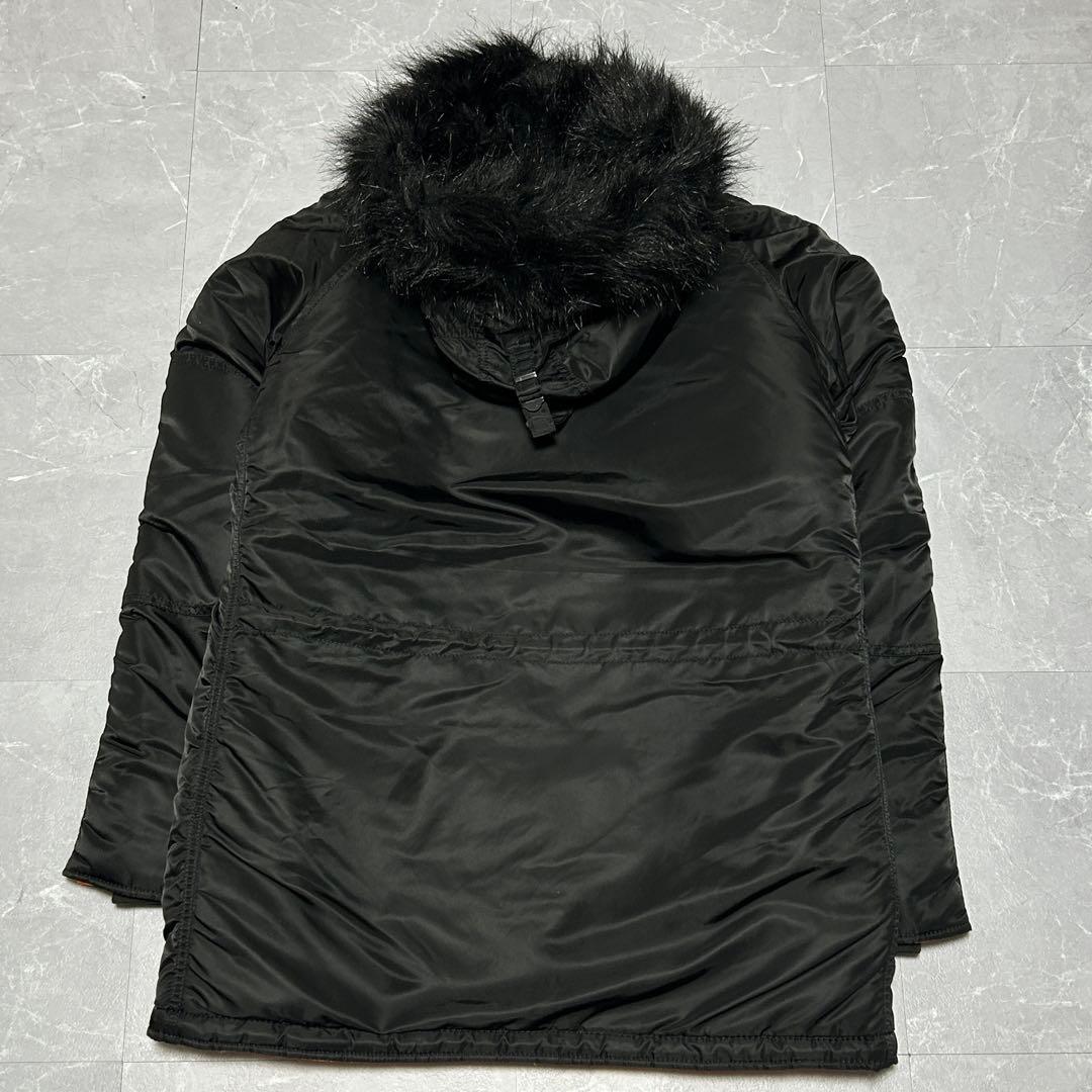 ☆極美品☆【ALPHA】N-3B フライトジャケット 2Way メンズ ブラック