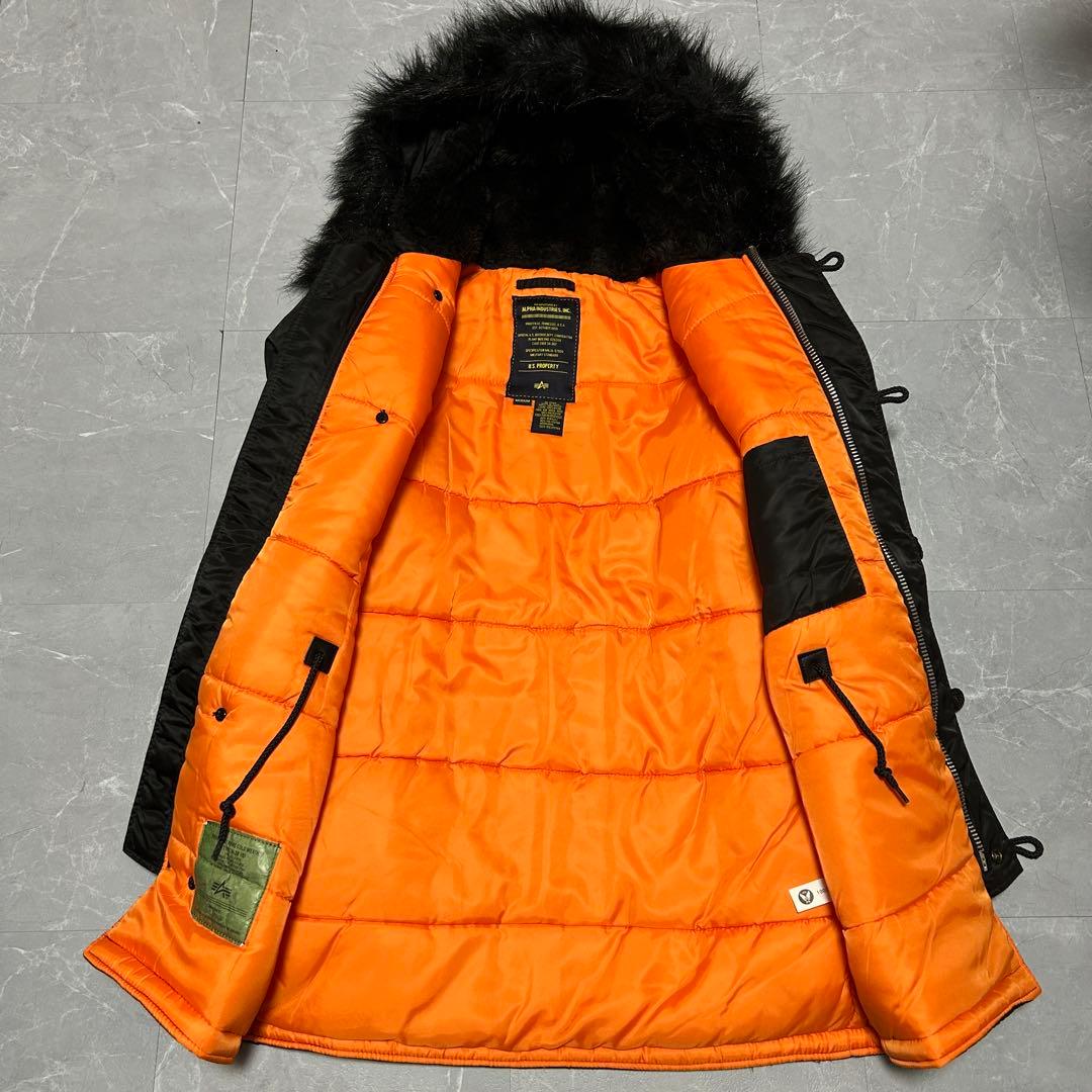 ☆極美品☆【ALPHA】N-3B フライトジャケット 2Way メンズ ブラック