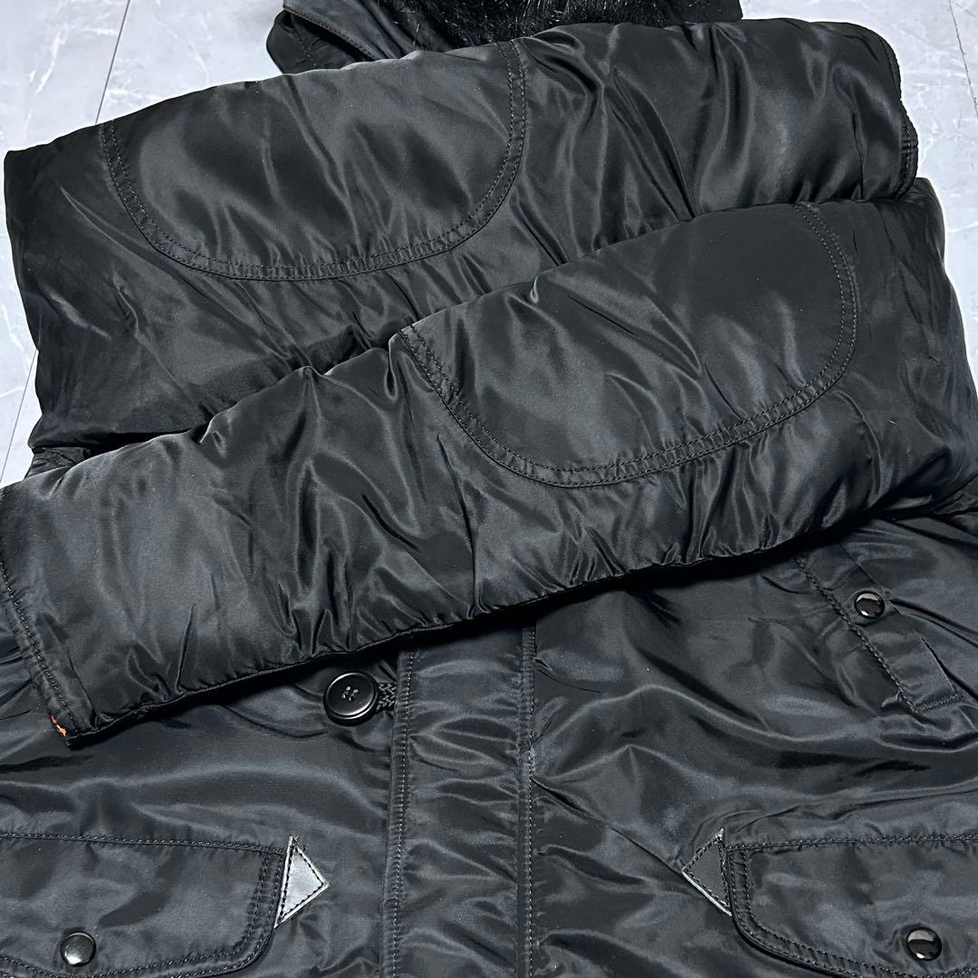 ☆極美品☆【ALPHA】N-3B フライトジャケット 2Way メンズ ブラック