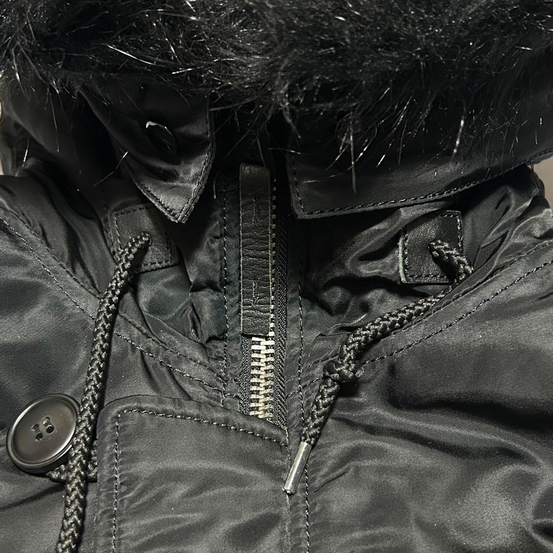 ☆極美品☆【ALPHA】N-3B フライトジャケット 2Way メンズ ブラック