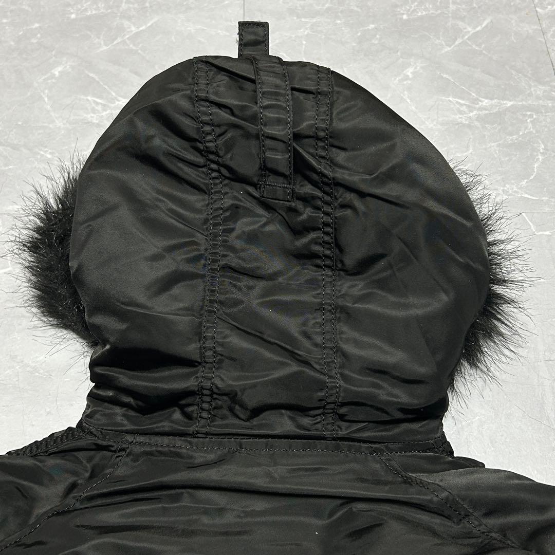 ☆極美品☆【ALPHA】N-3B フライトジャケット 2Way メンズ ブラック