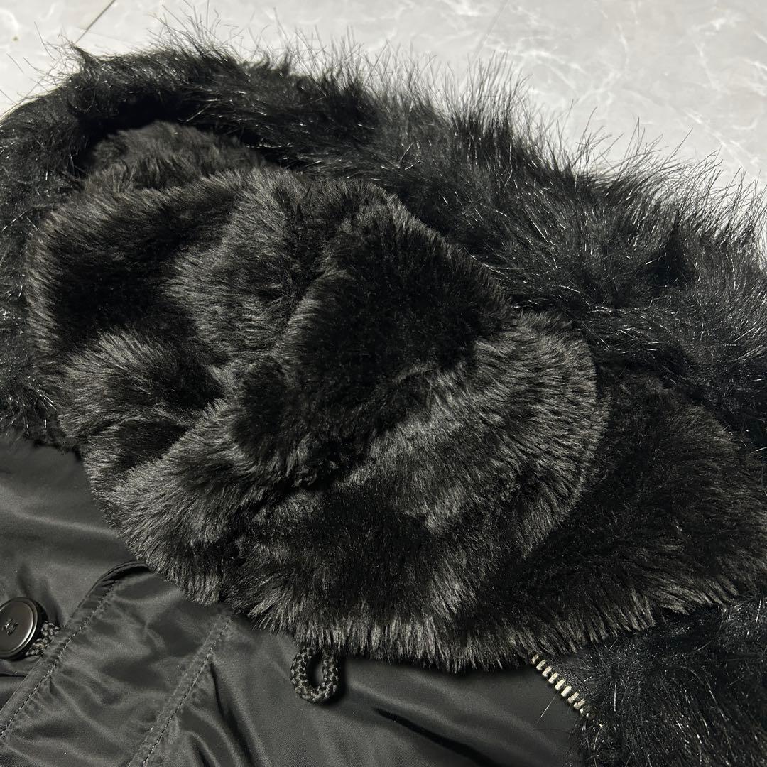 ☆極美品☆【ALPHA】N-3B フライトジャケット 2Way メンズ ブラック