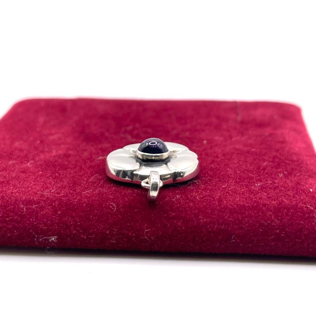 美品 ジョージジェンセン 436 フラワー アメシスト トップ