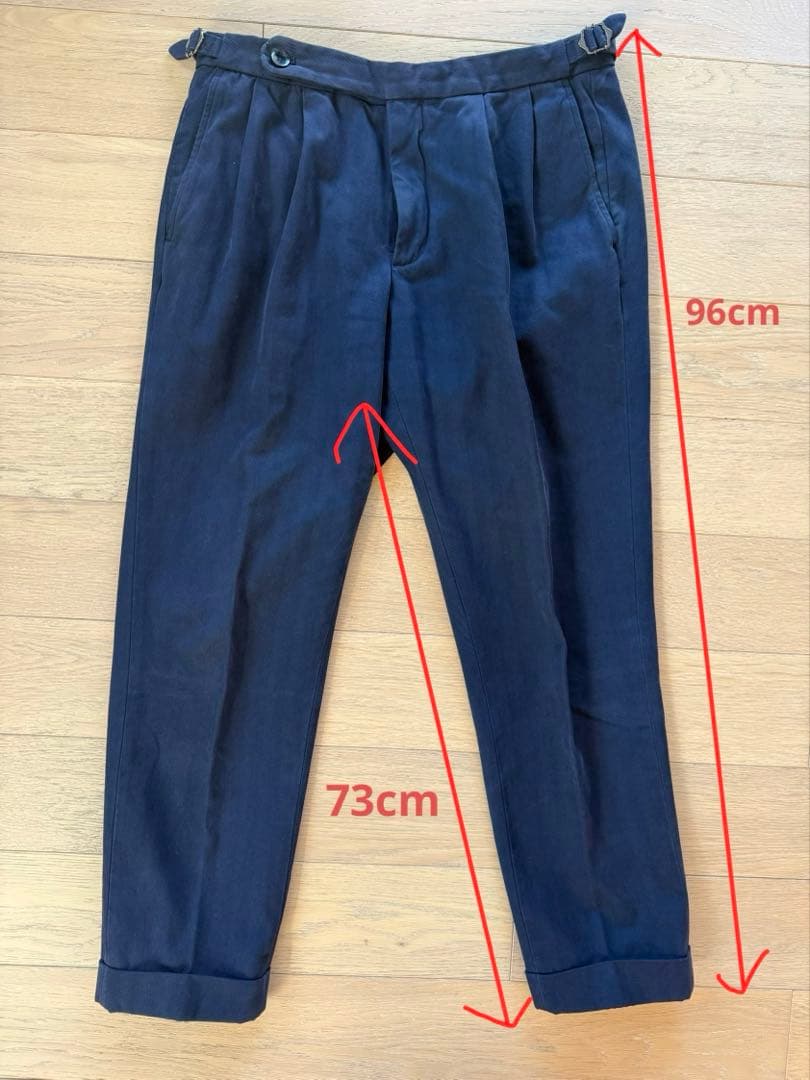 GTA HERRICK エリック ネイビーツープリーツパンツ