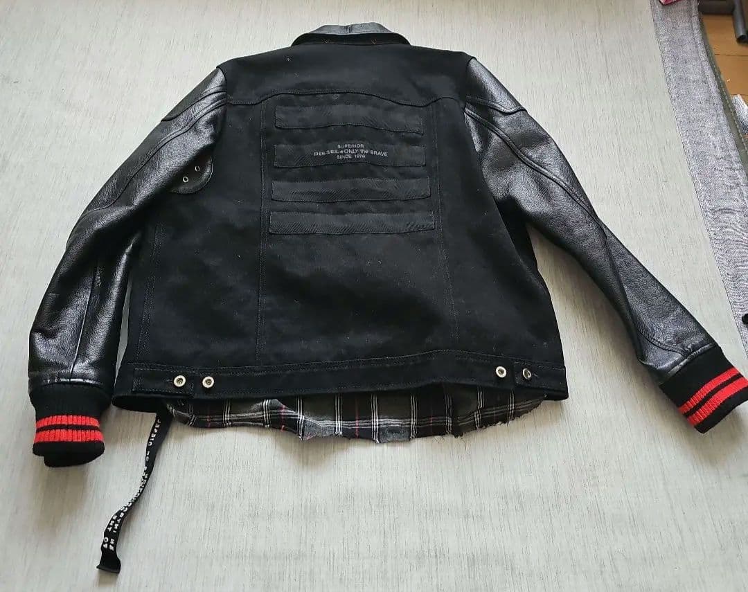 DIESEL レザー 切り替え スタジャン