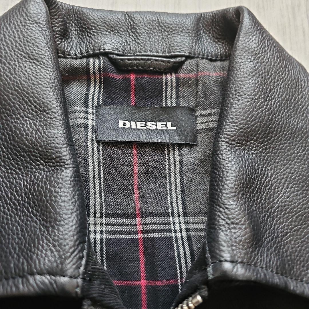 DIESEL レザー 切り替え スタジャン