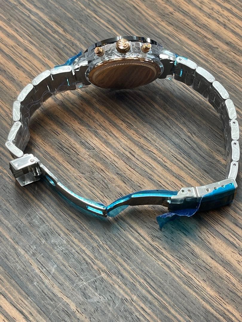 RELAX クロノグラフ 腕時計 ビンテージタイプ　ホワイト/ゴールド　文字盤