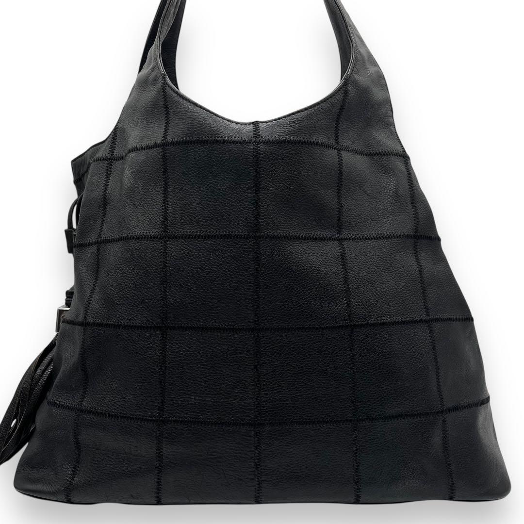 美品■シャネル チョコバー ショルダーバッグ フリンジ ココマーク ロゴ型押し