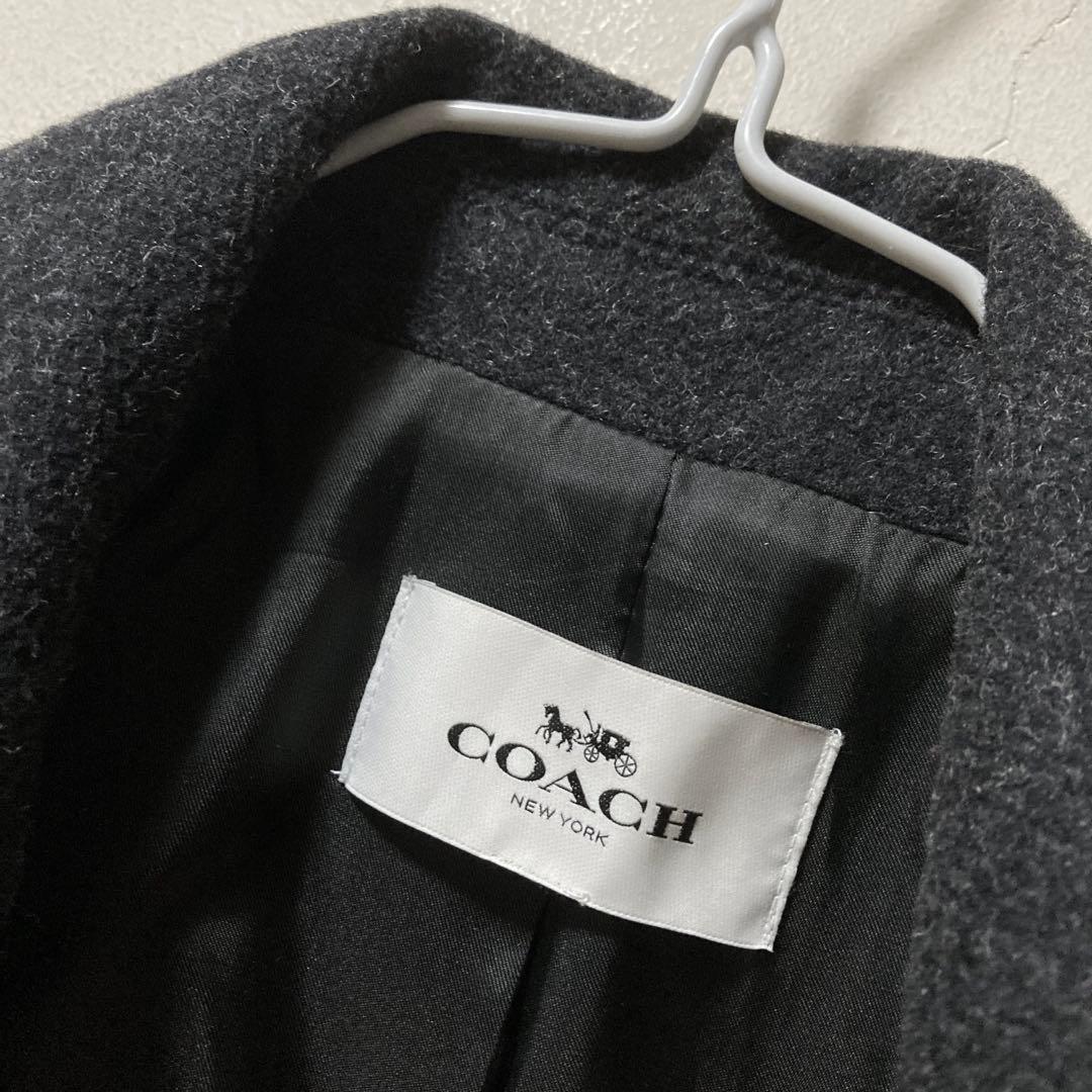 未使用級 超美品 COACH コーチ ウール Pコート ビジネスコート