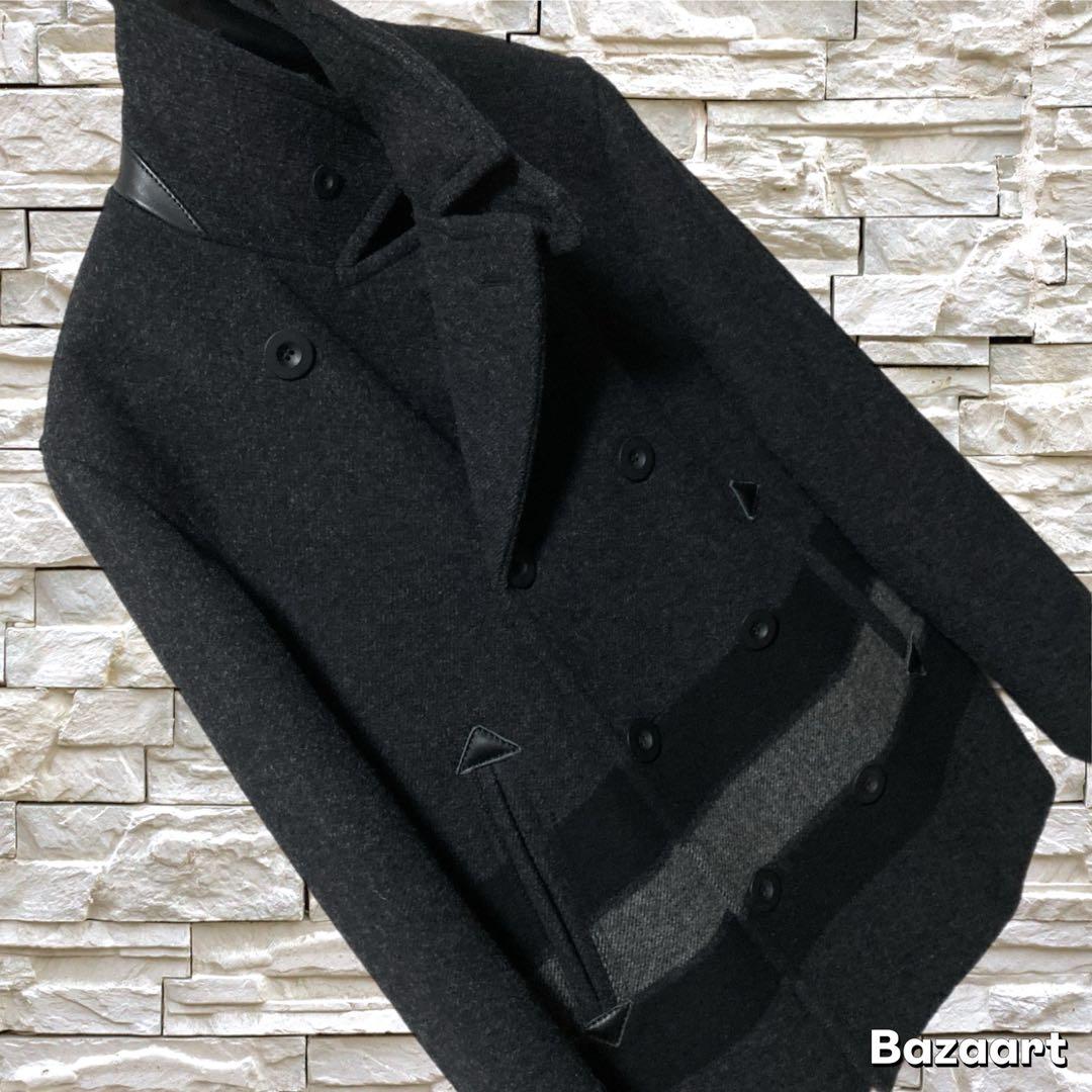 未使用級 超美品 COACH コーチ ウール Pコート ビジネスコート
