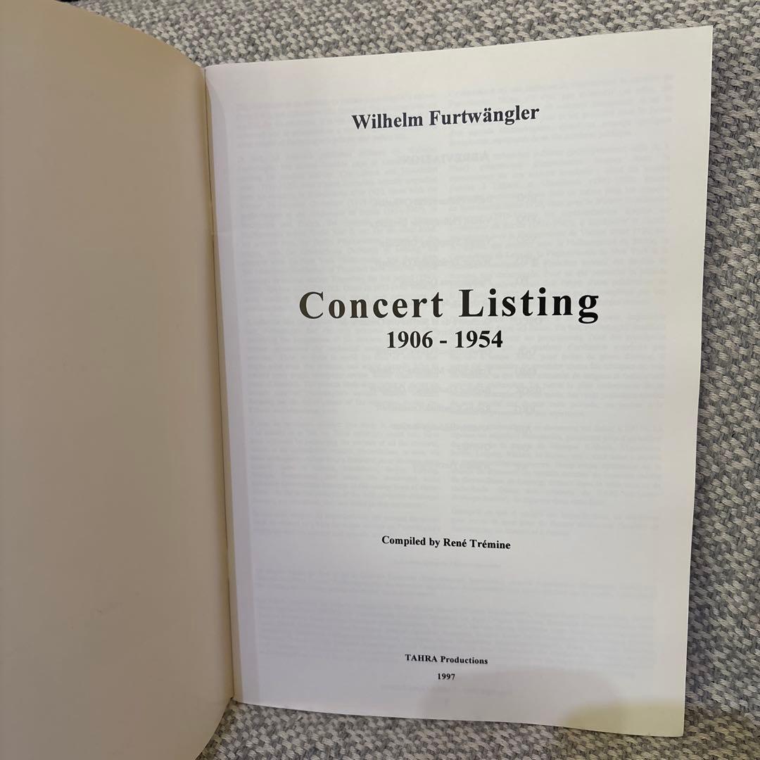 フルトヴェングラー 演奏会記録　フランス語版