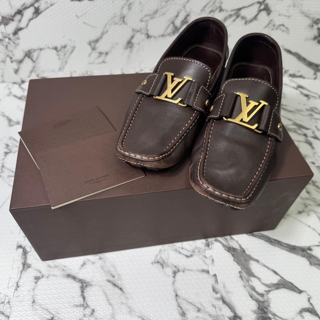 極美品◎ルイヴィトン　モカシン　モンテカルロ　ドライビングシューズ　ゴールド金具