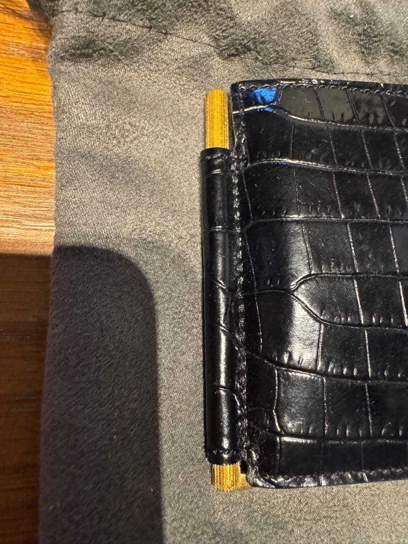 TOM FORD トムフォード　クロコダイルレザー マネークリップ
