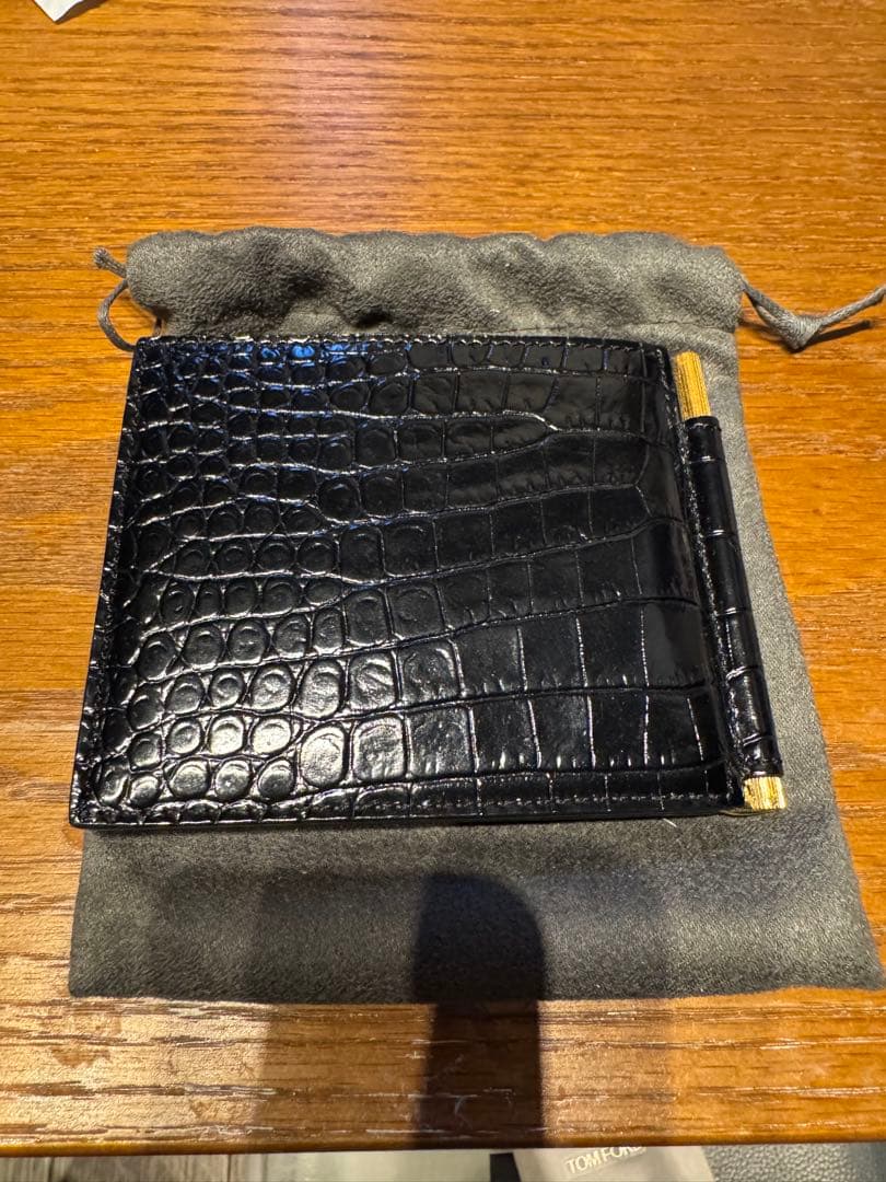 TOM FORD トムフォード　クロコダイルレザー マネークリップ