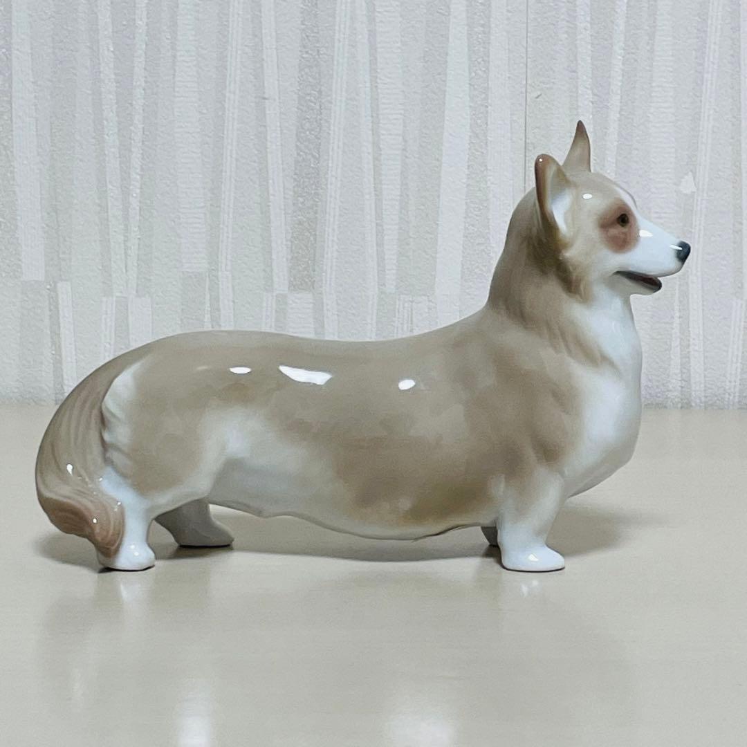 Lladro リヤドロ ウェルシュ コーギー フィギュリン 置物 犬 陶器製