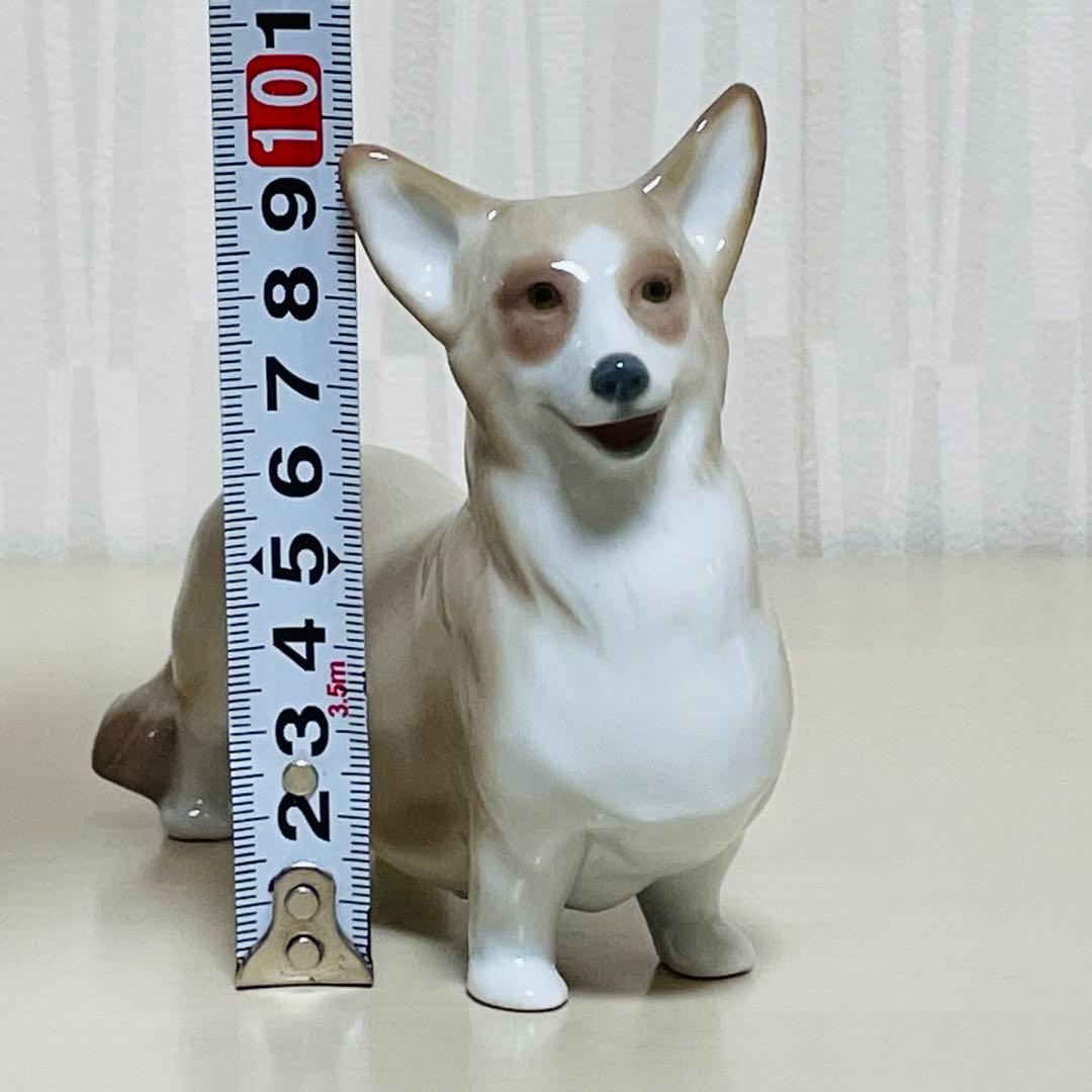 Lladro リヤドロ ウェルシュ コーギー フィギュリン 置物 犬 陶器製