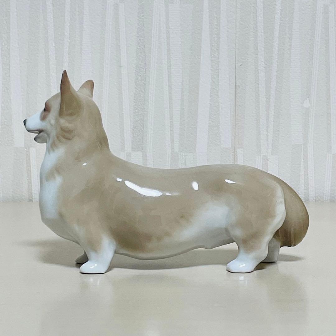 Lladro リヤドロ ウェルシュ コーギー フィギュリン 置物 犬 陶器製