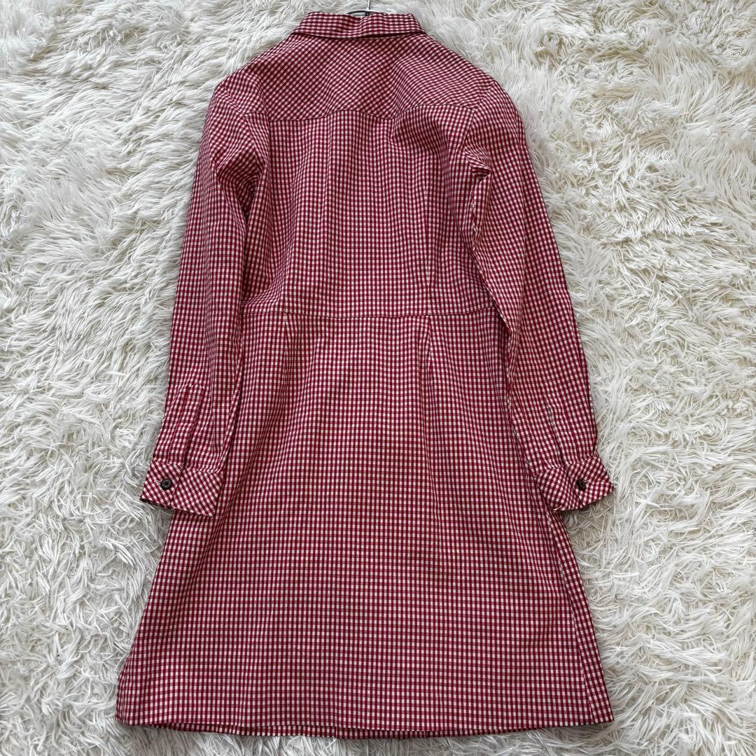 Burberry✨シャツワンピース　ギンガムチェック　刻印ボタン　女の子　160
