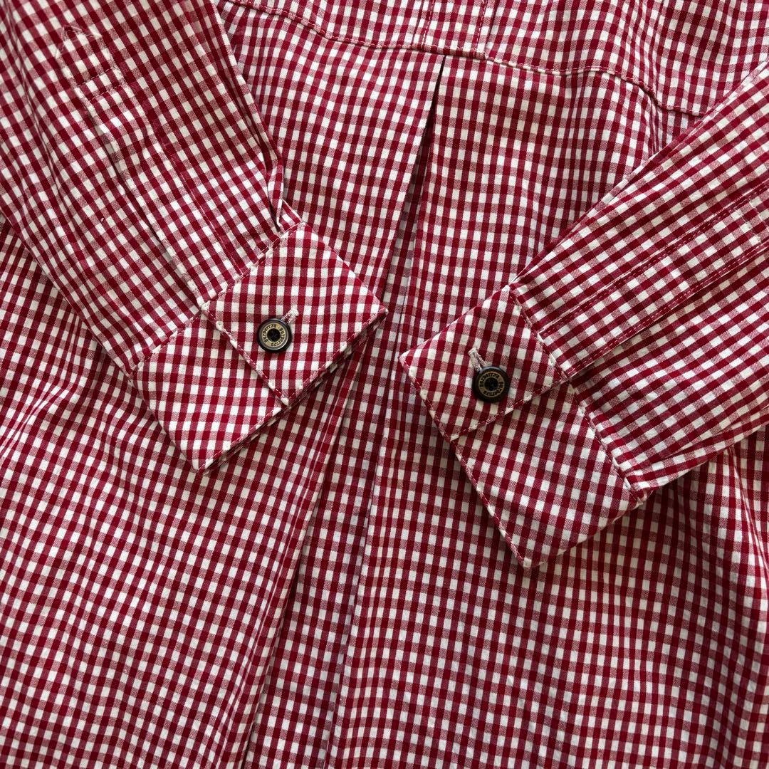 Burberry✨シャツワンピース　ギンガムチェック　刻印ボタン　女の子　160