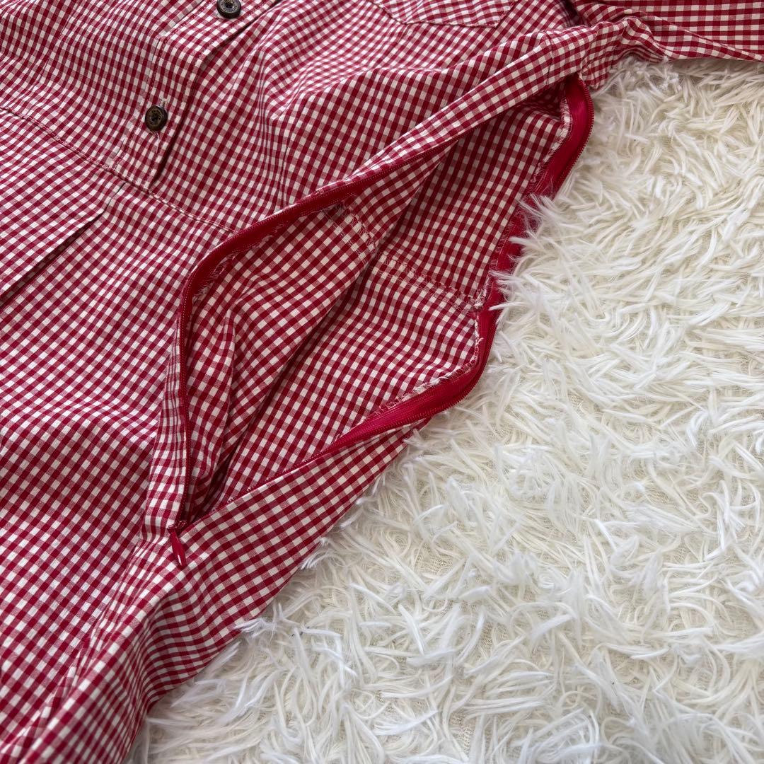 Burberry✨シャツワンピース　ギンガムチェック　刻印ボタン　女の子　160