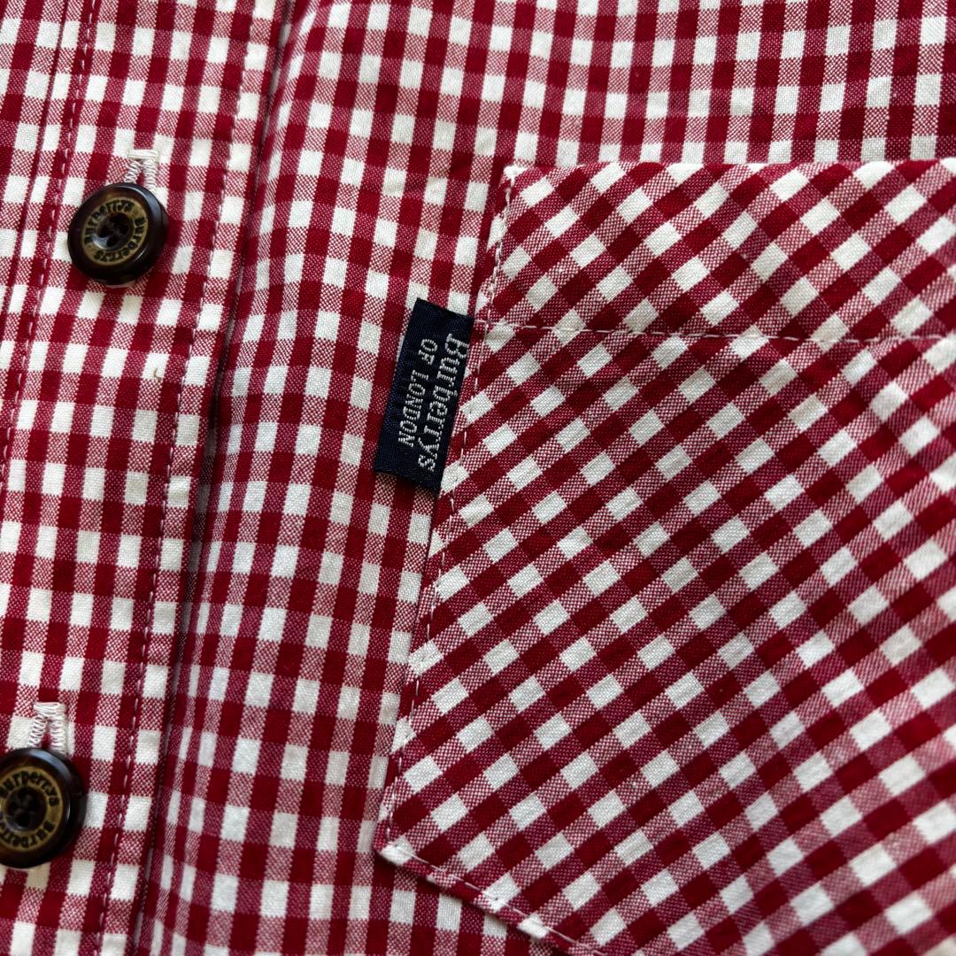 Burberry✨シャツワンピース　ギンガムチェック　刻印ボタン　女の子　160