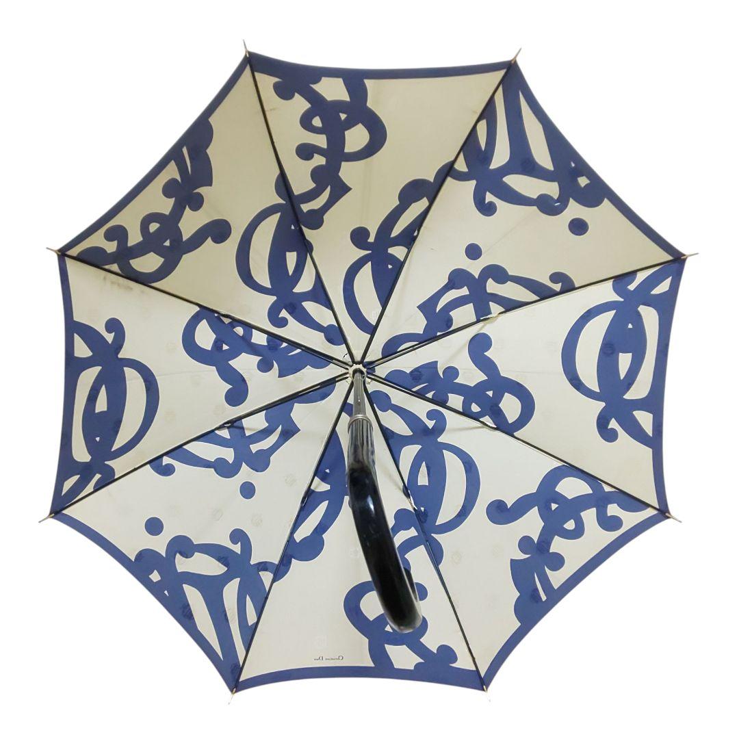 【極希少】Christian Dior 長傘 エンブレム総柄 ロングアンブレラ