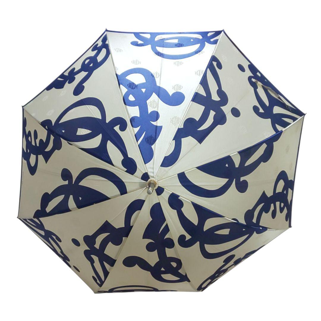 【極希少】Christian Dior 長傘 エンブレム総柄 ロングアンブレラ