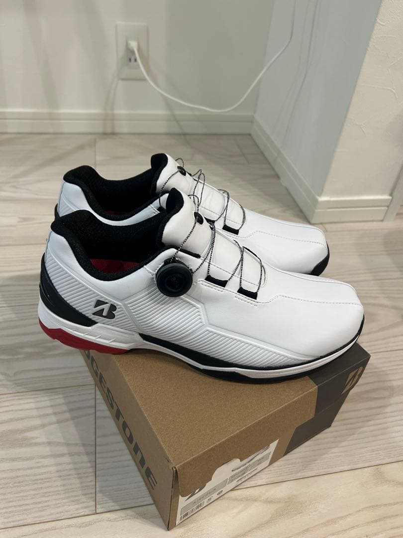 ブリヂストン BOAシステム ゴルフシューズ ホワイト/レッド