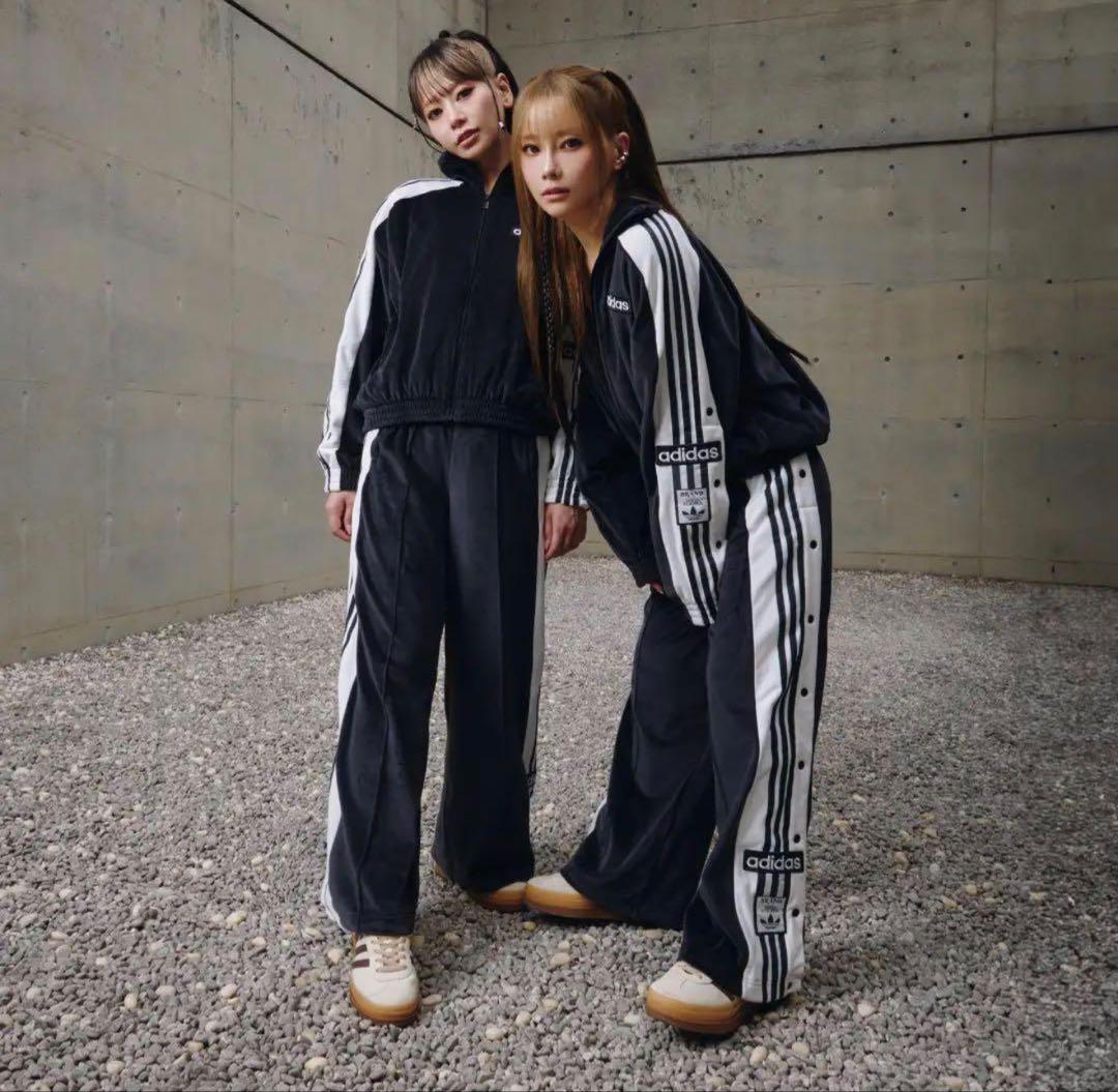 ※最終値下げ　adidas ジャージセット 黒と白 M