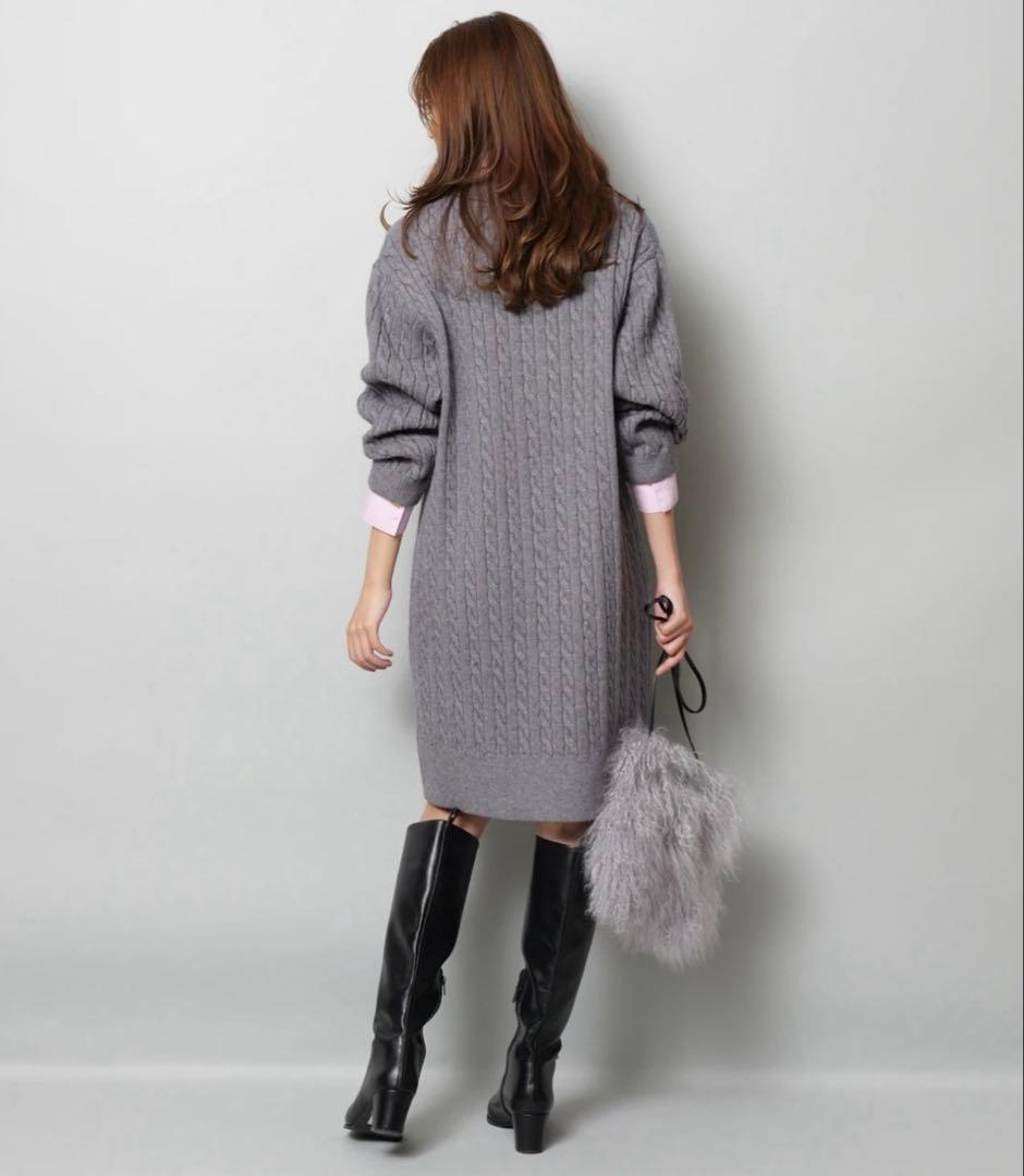 新品レイヤードケーブルミニワンピース