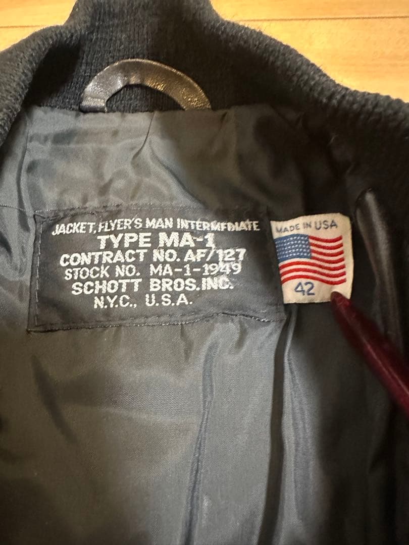 USA製SCHOTT BROS.N.Y.C.U.S.A. MA-1 レザー
