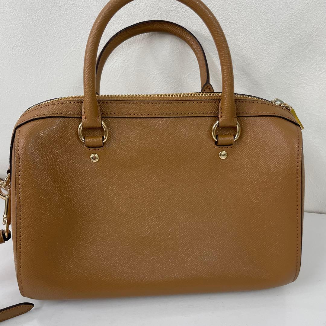 【美品】COACH ブラウンレザー ハンド.ショルダーバッグ 2WAY