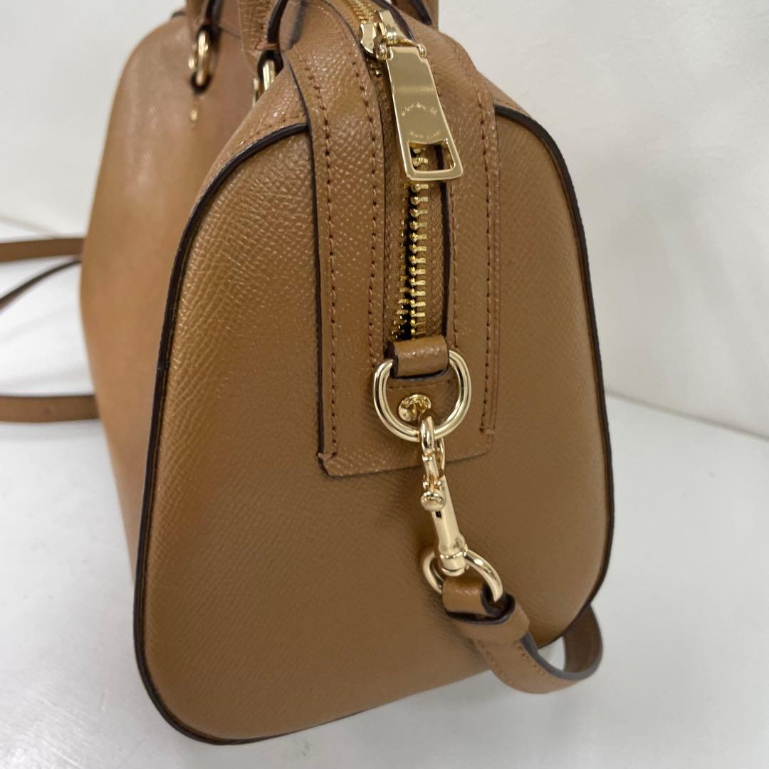 【美品】COACH ブラウンレザー ハンド.ショルダーバッグ 2WAY