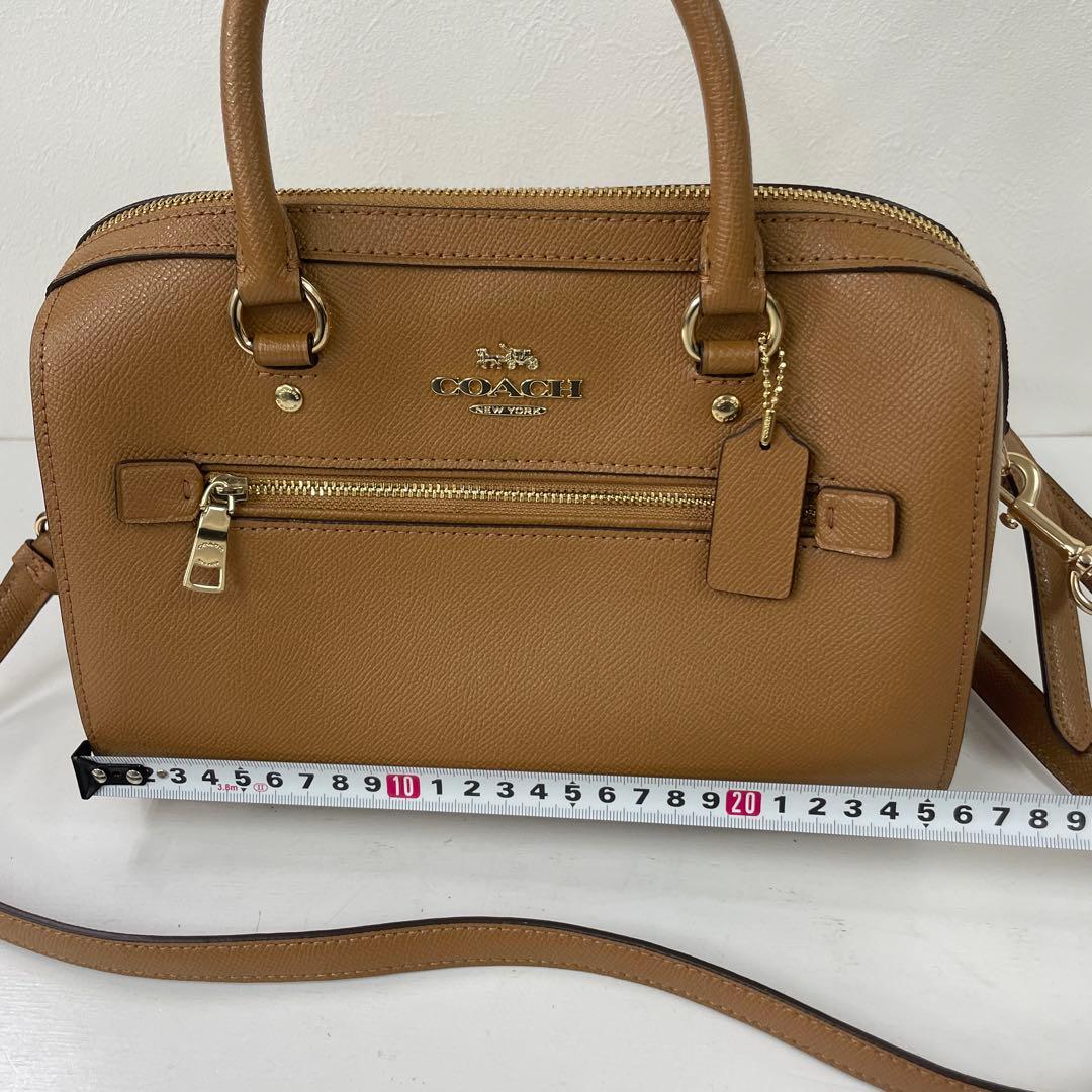 【美品】COACH ブラウンレザー ハンド.ショルダーバッグ 2WAY