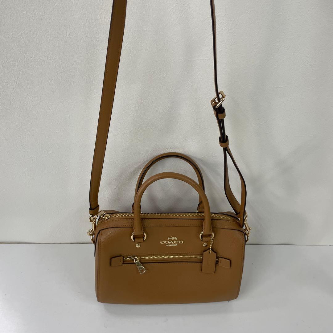 【美品】COACH ブラウンレザー ハンド.ショルダーバッグ 2WAY