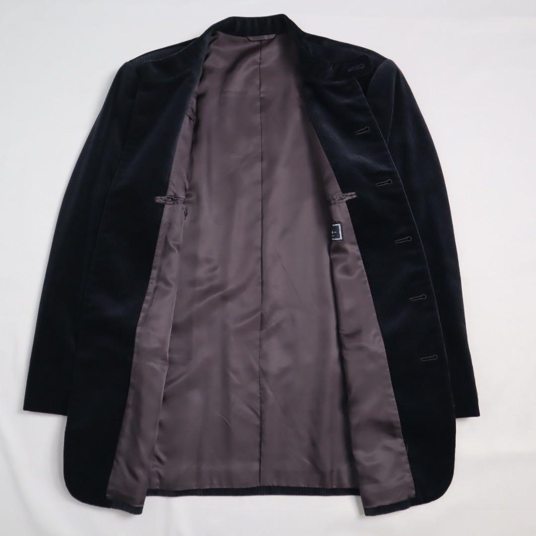 Vintage 80s 90s ベロア マオカラー 上下 セットアップ スーツ